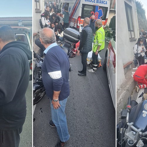 Incidente a Cetara, motociclista in ospedale /foto