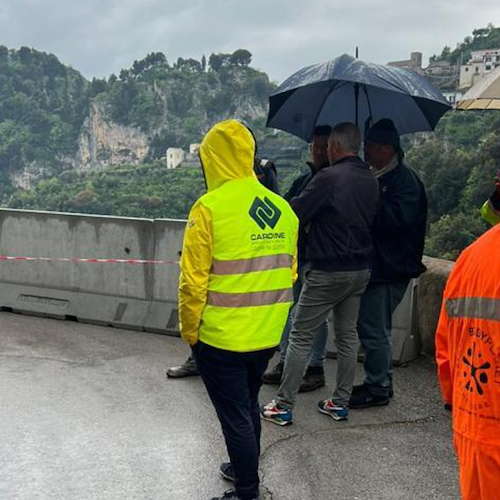 Incidente a Ravello, installate barriere Jersey: consentita percorrenza del tratto che va dal bivio a Pontone