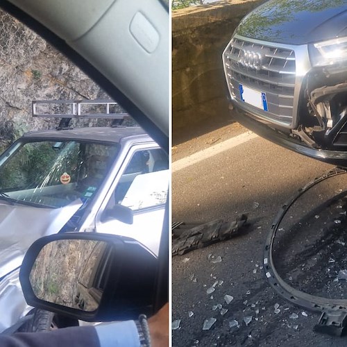 Incidente tra due auto al Valico di Chiunzi