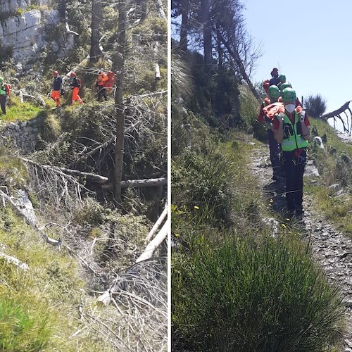 Incidenti lungo i sentieri dei Monti Lattari, gli interventi del Soccorso Alpino e Speleologico della Campania /foto