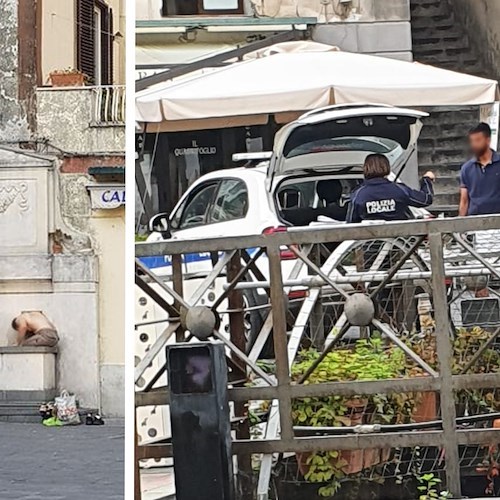 Inciviltà a Maiori, turisti si lavano nella fontana monumentale: sanzionati 