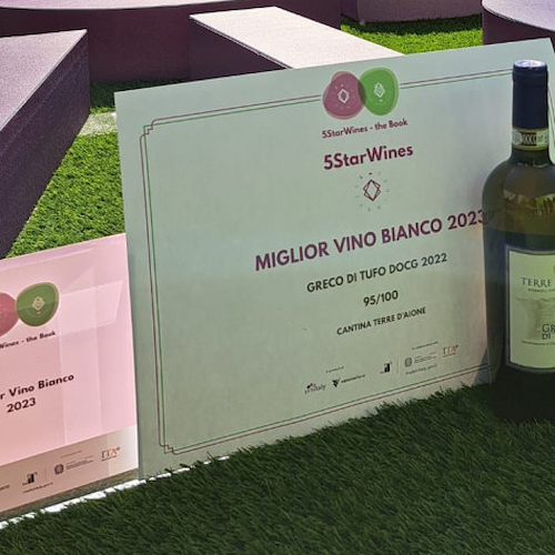 È irpino il vino bianco migliore d’Italia: il Greco di Tufo premiato dal concorso internazionale 5StarWines