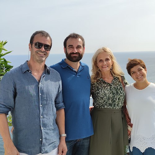 Isabella Ferrari e Andrea Occhipinti in Costiera per le riprese di "Sotto la luna di Amalfi"