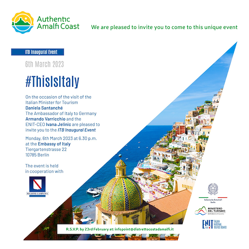 ITB di Berlino, le eccellenze della Costa d'Amalfi protagoniste al gala inaugurale 