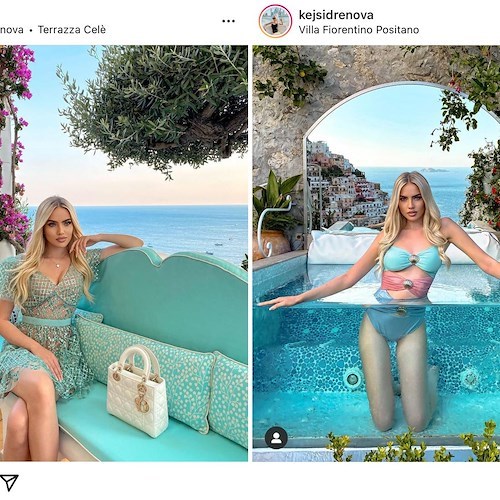 Kejsi Drenova, l'influencer albanese più famosa a Dubai si perde tra le bellezze di Positano