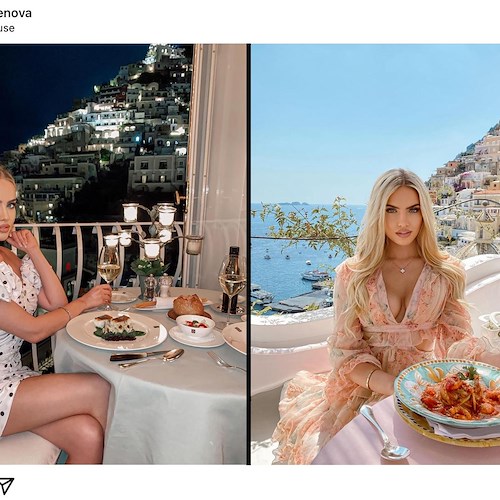 Kejsi Drenova, l'influencer albanese più famosa a Dubai si perde tra le bellezze di Positano
