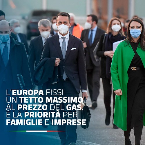 «L'Europa fissi un tetto massimo al prezzo del gas», l'appello di Di Maio 