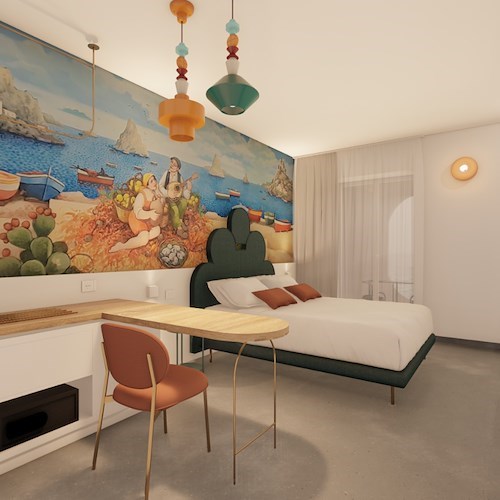 L'Hostaria di Bacco, a Furore il primo "albergo dipinto" della Costa d'Amalfi 