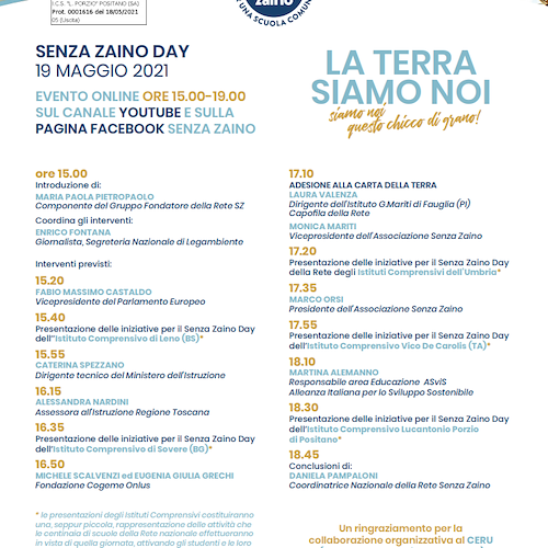 L'Istituto "L.Porzio" di Positano e Praiano partecipa al webinar "Senza Zaino Day" /COME ASSISTERE