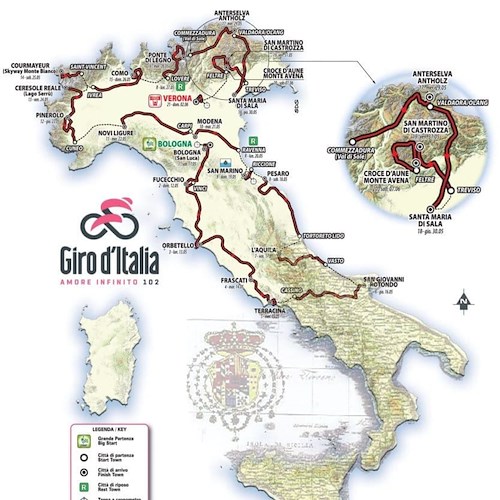 La gara ciclistica più attesa dell'anno taglia fuori tutto il Sud per trasformarsi nel Giro di Mezza Italia