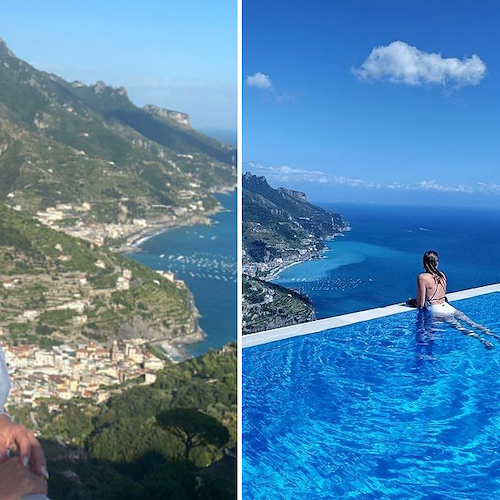 «La mia vacanza ideale è qui a Ravello». L'attrice Claudia Gerini si racconta dall'Infinity Pool dell'Hotel Caruso