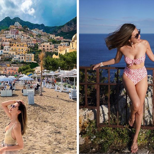 La modella e conduttrice TV indonesiana Patricia Gunawan si rilassa tra Capri e Positano