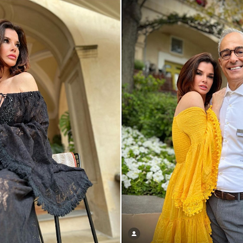 La modella Johanna Manzanaro a Positano: servizio fotografico per Antica Sartoria