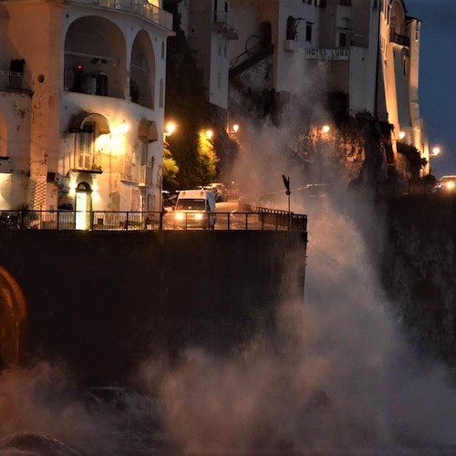 La Protezione civile annuncia allerta meteo arancione sulla Costiera Amalfitana
