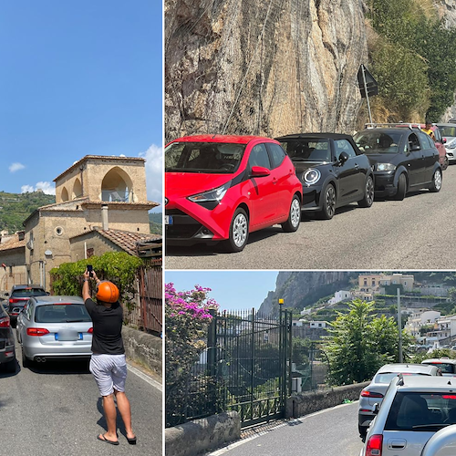 La SS163 non tollera più l’alto afflusso di veicoli, ennesima giornata di traffico in Costa d’Amalfi