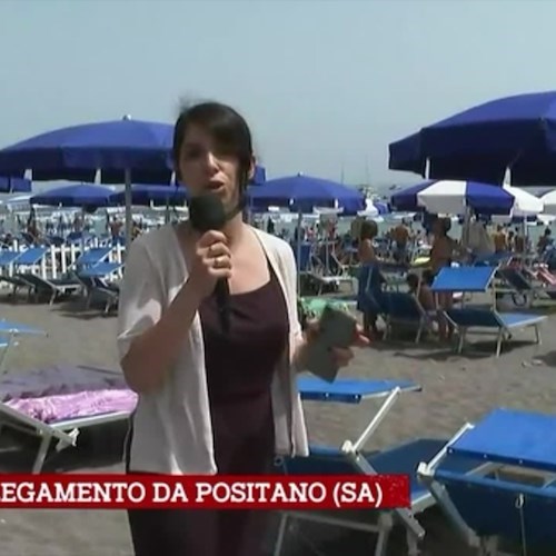 La7 dedica un servizio all'attività del Lido Positano, dove l’ombrellone è gratuito per i residenti 