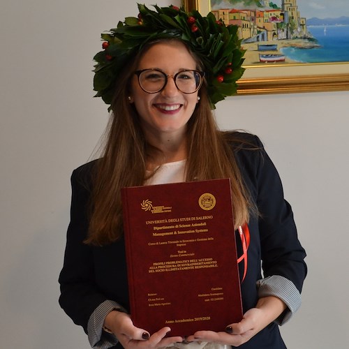 Laurea triennale in Economia e Gestione delle Imprese per Maddalena Scannapieco di Maiori