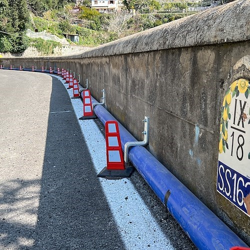 Lavori di ripristino condotta idrica e strada a Praiano non eseguiti a regola d'arte secondo l'Anas /FOTO