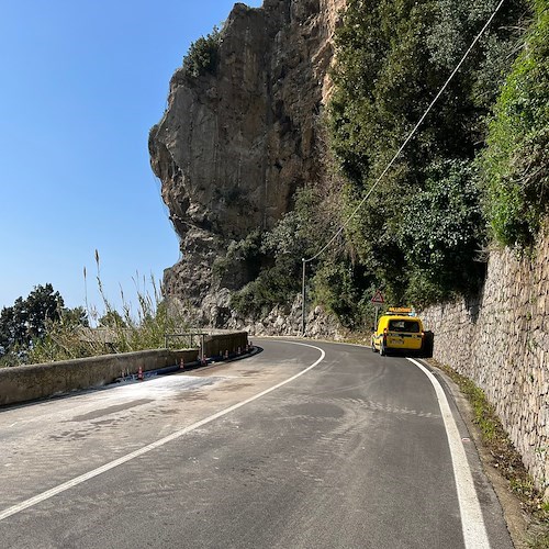 Lavori di ripristino condotta idrica e strada a Praiano non eseguiti a regola d'arte secondo l'Anas /FOTO