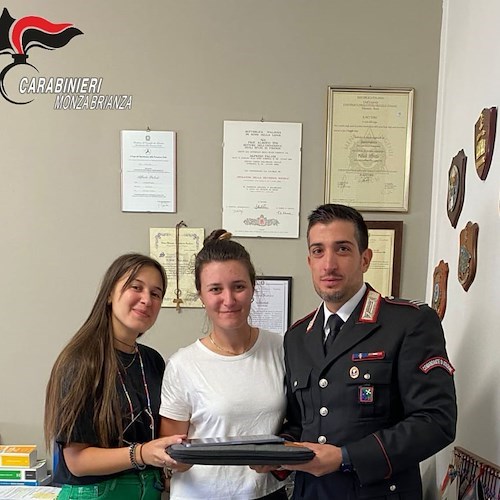 Carabinieri trovano pc a studentessa<br />&copy; Carabinieri Monza Brianza