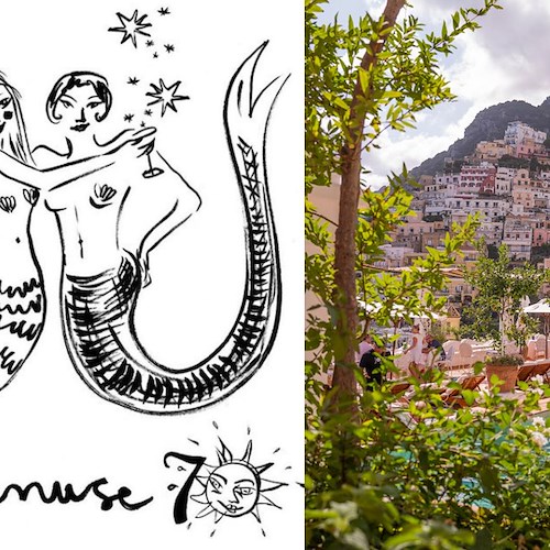 “Le Sirenuse” compie 70 anni: per l’occasione un logo speciale disegnato dall’artista Lucy Stein