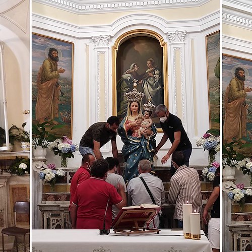 Madonna delle Grazie a Montepertuso viene esposta in Chiesa grazie all'aiuto dei fedeli /foto /video