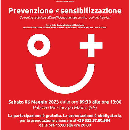 Maiori, 6 maggio screening gratuito per insufficienza venosa cronica / COME PRENOTARSI 