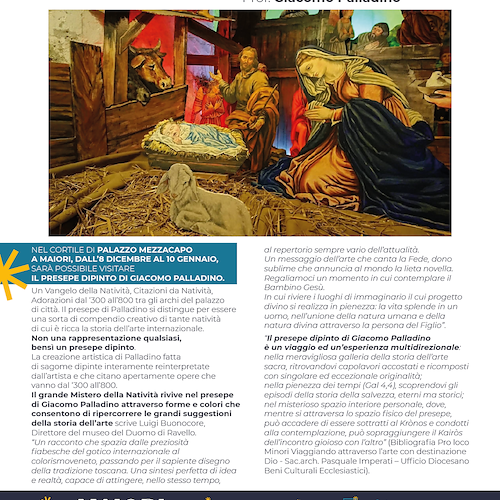Maiori, a Palazzo Mezzacapo il presepe dipinto di Giacomo Palladino