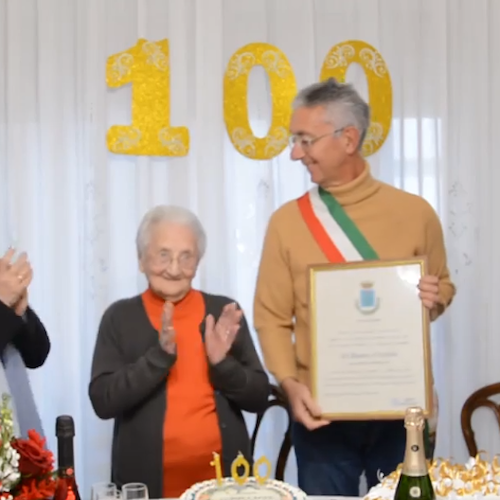 Maiori festeggia i 100 anni della signora Cristina Di Bianco