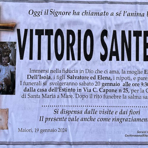 Necrologio Vittorio Santelia
