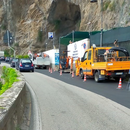 Maiori, scavo indifferibile per il ripristino del servizio elettrico sulla Ss163 da parte di Enel