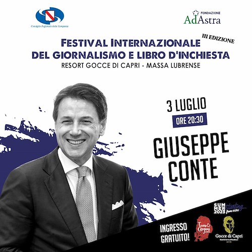 Massa Lubrense, Giuseppe Conte atteso al Festival internazionale del Giornalismo