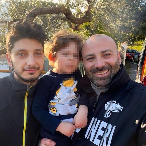 Massa Lubrense, il piccolo Gennaro ritrovato dall'appuntato scelto Salvatore Mercurio di Angri