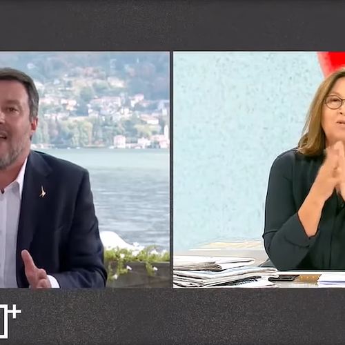 "Mezz'ora in più", Salvini sbotta con Annunziata: «Venti minuti a parlare della Russia e del "mio amico" Putin, è imbarazzante!»