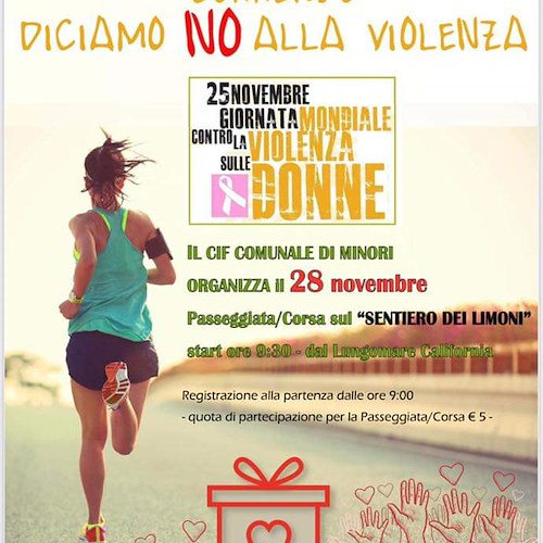 Minori, 28 novembre corsa sul Sentiero dei Limoni per dire "no alla violenza"