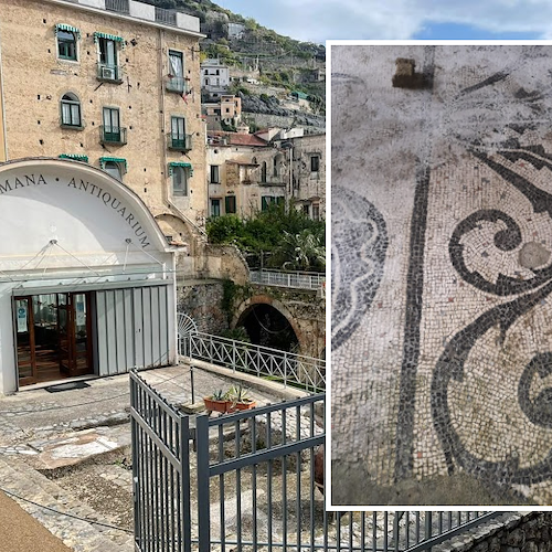 Minori, il grande mosaico pavimentale della Villa Romana torna all'antico splendore 