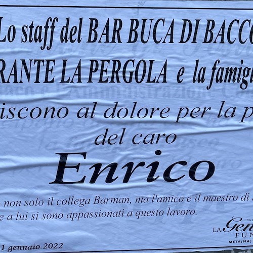Moiano e Positano piangono la prematura scomparsa di Enrico D'Urso