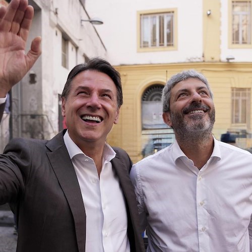 Napoli, Conte e Fico aprono a la campagna del Movimento 5 Stelle per le Regionali in Campania