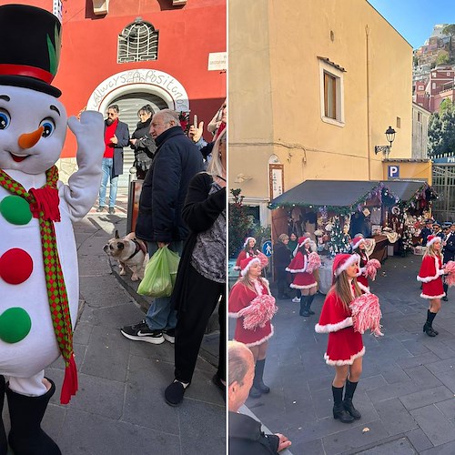 Natale a Positano: Musica, Majorette e il Treno di Natale Incantano le Vie della Città Verticale in festa /Foto