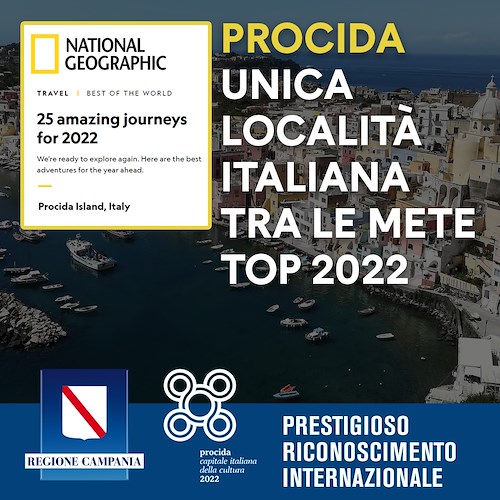 National Geographic, Procida unica meta italiana nella guida 2022