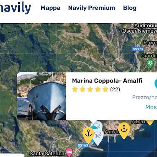 Navily on line, l'APP per trovare il vostro ormeggio anche in Cositera Amalfitana