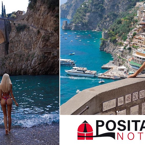 Ola Wanserska, la modella polacca promuove la Costiera Amalfitana in tutta la sua bellezza /Foto