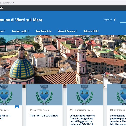 On line il nuovo sito web del comune di Vietri Sul Mare