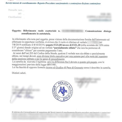 Paga contravvenzione ma dimentica 10 centesimi: per automobilista di Grosseto stangata di 309 euro 