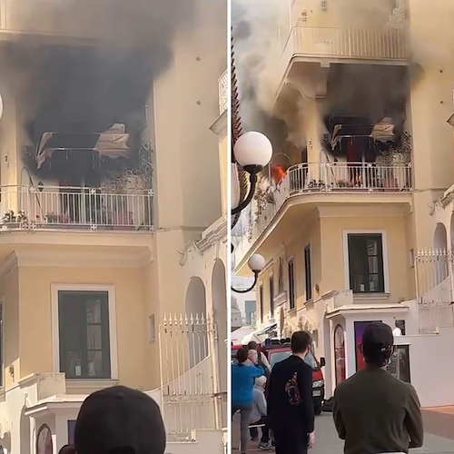 Paura a Capri, scoppia incendio in abitazione in via Camerelle / FOTO-VIDEO