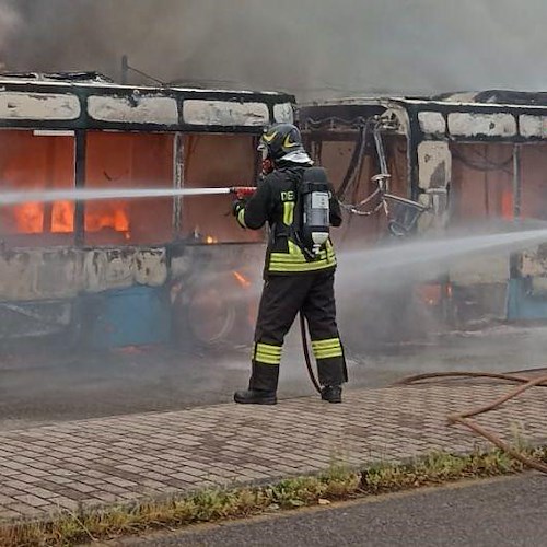 Autobus in fiamme a Correggio<br />&copy; Vigili del fuoco