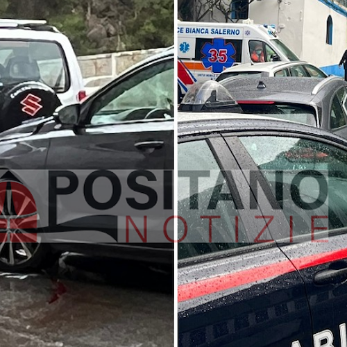 Paura a Maiori, uomo finisce schiacciato tra due auto: immediati i soccorsi / FOTO 