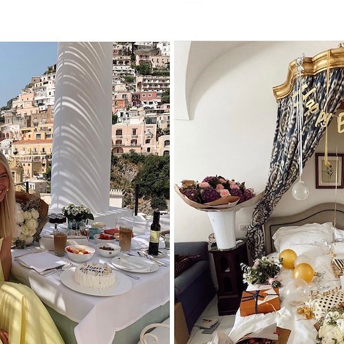 Per l'influencer Leonie Hanne compleanno all’hotel “Le Sirenuse” di Positano: «Questo è il mio posto preferito»