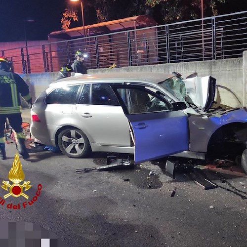 Tragico incidente stradale a Monteforte D'Alpone<br />&copy; Vigili del Fuoco