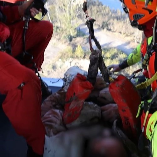 Pescatore finisce nelle sabbie mobili sul Piave: provvidenziale l'intervento dell'elicottero dei vigili del fuoco<br />&copy; Vigili del Fuoco